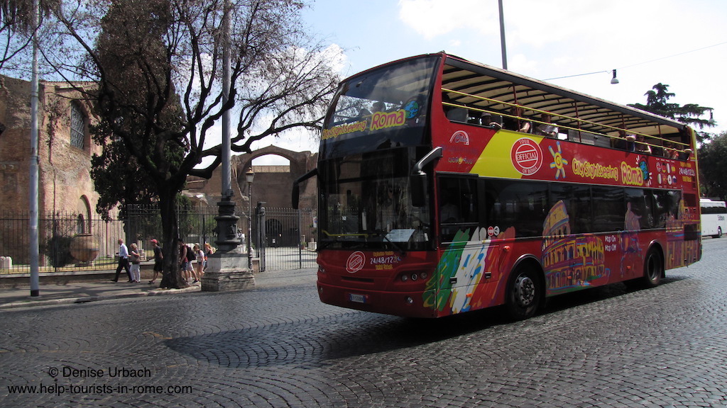 travelling by bus in rome