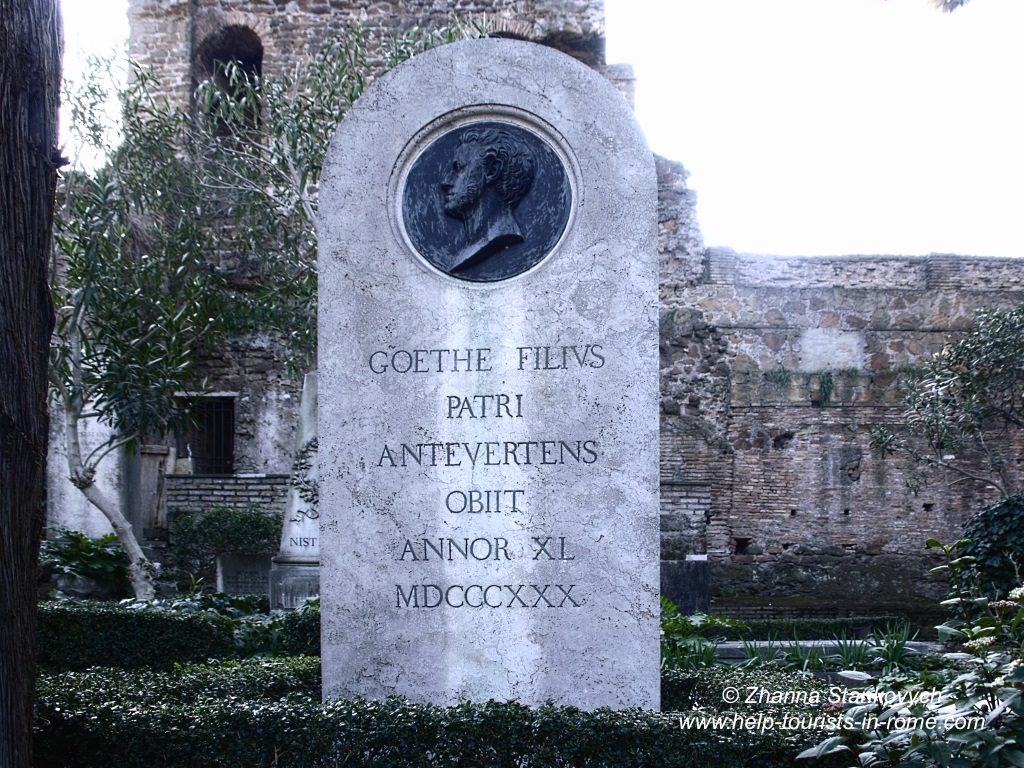 Grab Goethes Sohn in Rom