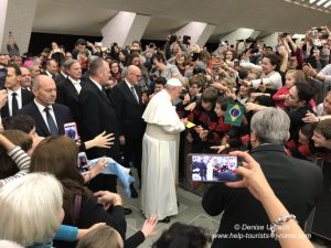 Pope's arrival