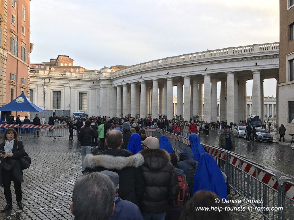 waiting line papal audience Rome