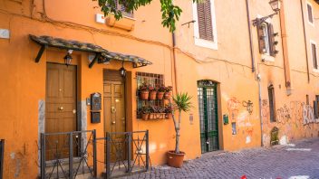 The beautiful district of Trastevere in Rome
