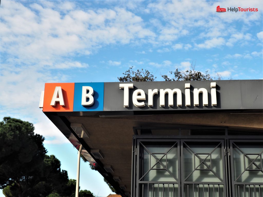 Rome central station Termini outside